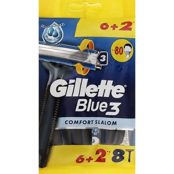 444 GILLETTE APARAT RAS BLUE3 COMFORT SLALOM 8BUC/SET