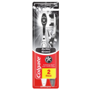 COLGATE PERIUTA DINTI MAX WHITE CHARCOAL SOFT 2BUC/SET
