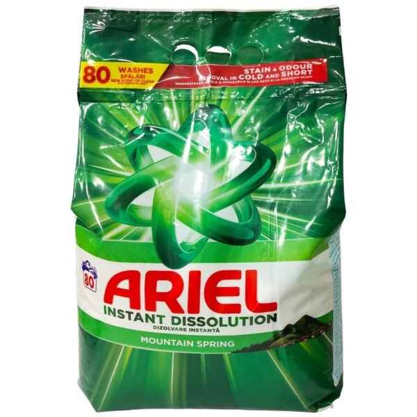 ARIEL DETERGENT RUFE AUTOMAT 5.2KG MOUNTAIN SPRING 80SPALARI ARIEL DETERGENT RUFE AUTOMAT 5.2KG MOUNTAIN SPRING 80SPALARI