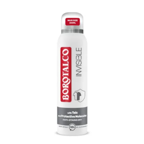 BOROTALCO ANTIPERSPIRANT DEO 200ML INVISIBLE