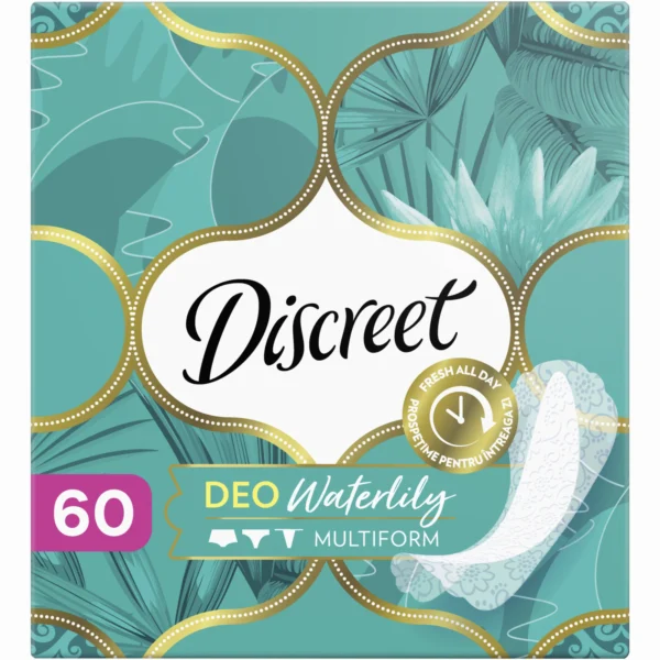 DISCREET ABSORBANTE ZILNICE 60BUC MULTIFORM WATERLILY DISCREET ABSORBANTE ZILNICE 60BUC MULTIFORM WATERLILY