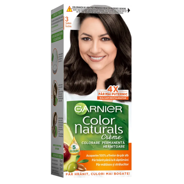 GARNIER COLOR NATURALS VOPSEA PAR 3 SATEN INCHIS