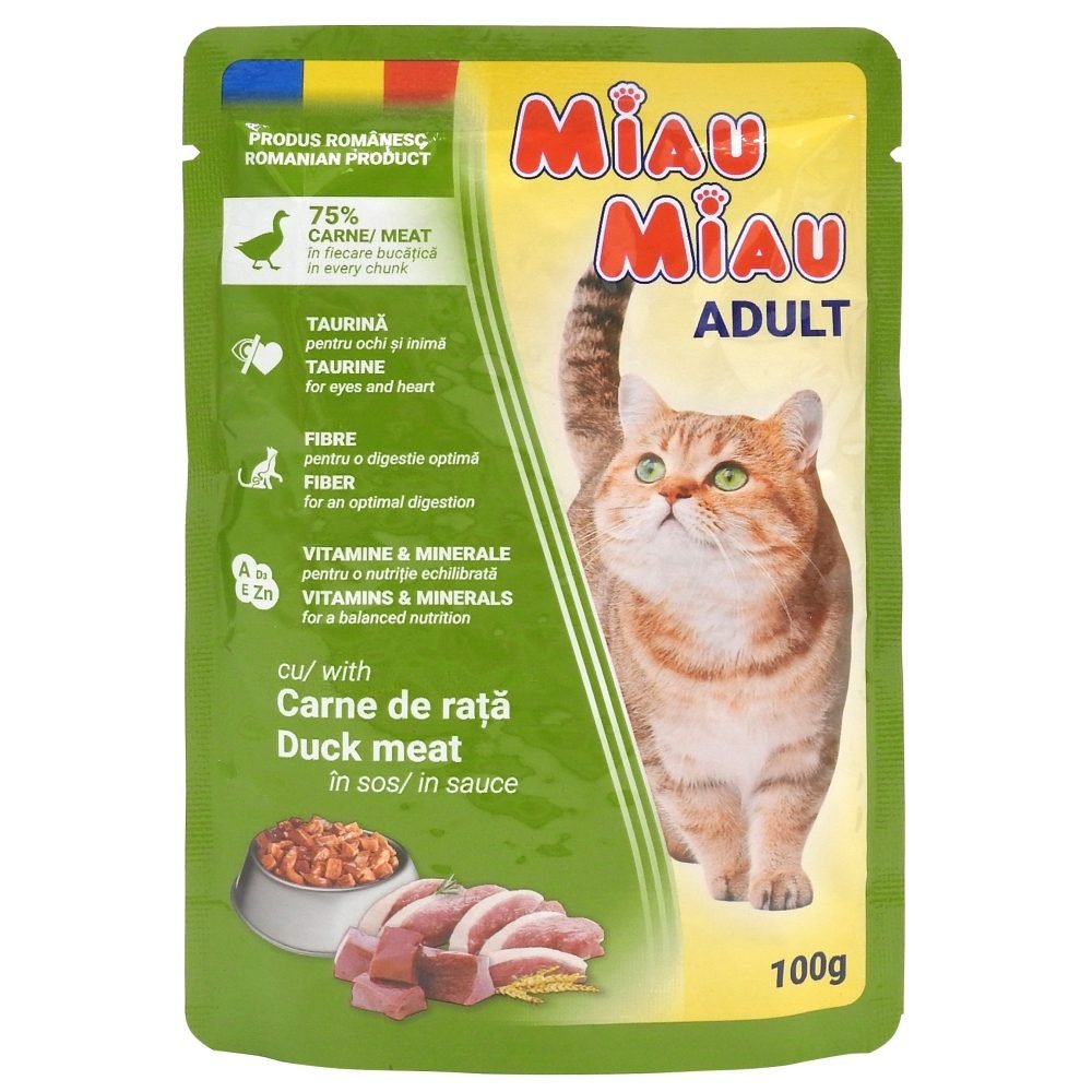 MIAU MIAU HRANA PISICI IN SOS PLIC 100G RATA
