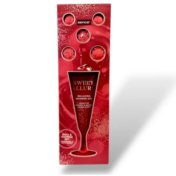 SENCE GEL DUS 150ML & BOMBA DE BAIE 5X15GR NIGHT LUXE SWEET ALLURE